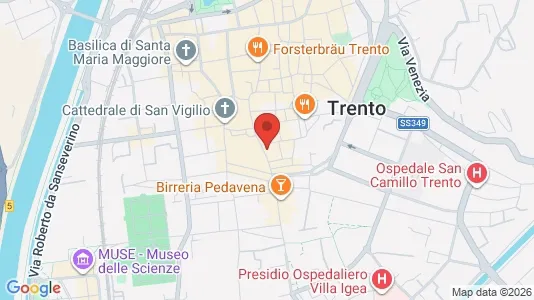 Rooms for rent i Trento - kort over placeringen