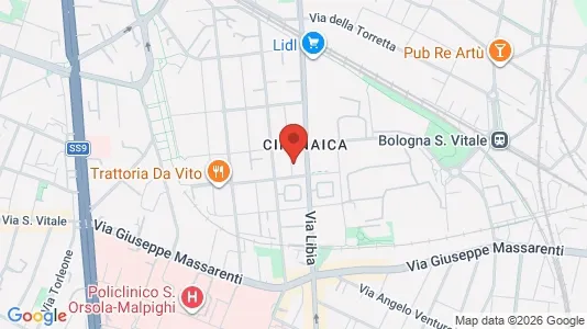Apartments for rent i Bologna - kort over placeringen
