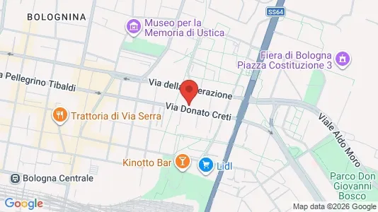 Apartments for rent i Bologna - kort over placeringen