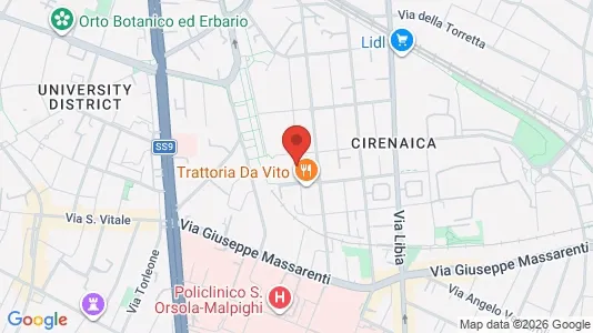 Apartments for rent i Bologna - kort over placeringen