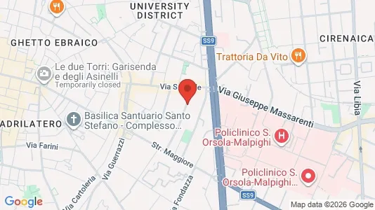 Apartments for rent i Bologna - kort over placeringen