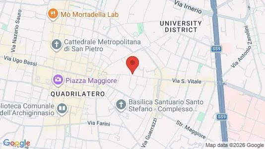 Apartments for rent i Bologna - kort over placeringen