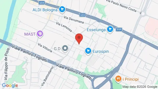 Apartments for rent i Bologna - kort over placeringen