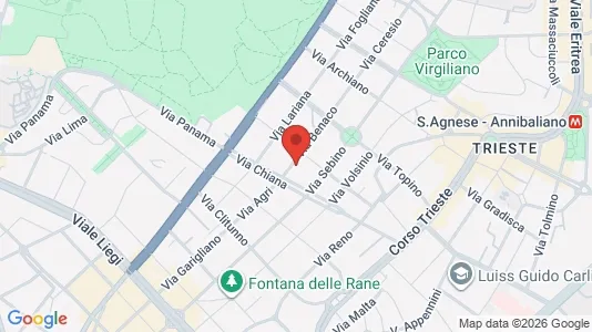 Rooms for rent i Roma Municipio II – Parioli/Nomentano - kort over placeringen