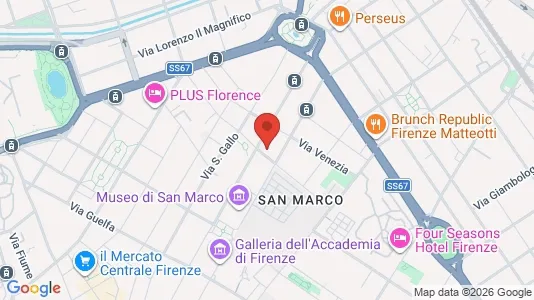 Apartments for rent i Florence - kort over placeringen