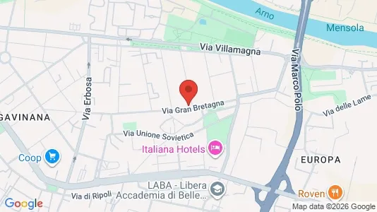 Apartments for rent i Florence - kort over placeringen