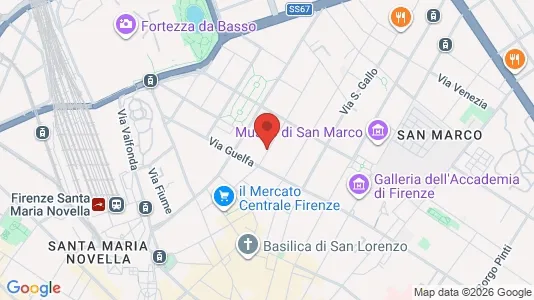 Apartments for rent i Florence - kort over placeringen