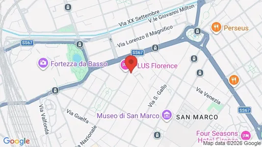 Apartments for rent i Florence - kort over placeringen