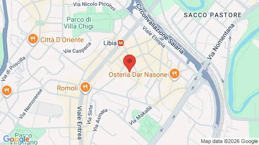 Apartments for rent i Roma Municipio II – Parioli/Nomentano - kort over placeringen