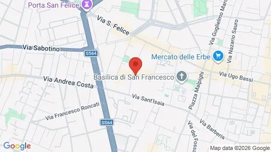 Apartments for rent i Bologna - kort over placeringen
