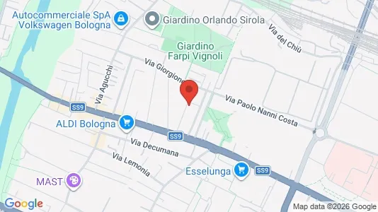 Apartments for rent i Bologna - kort over placeringen