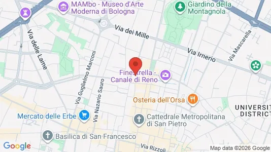 Apartments for rent i Bologna - kort over placeringen