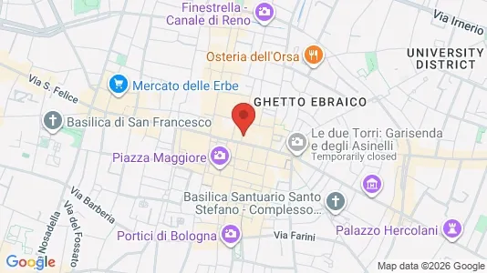 Apartments for rent i Bologna - kort over placeringen