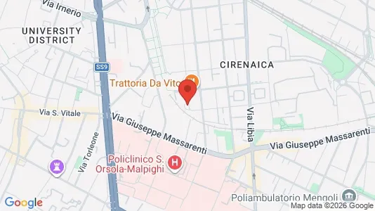 Apartments for rent i Bologna - kort over placeringen