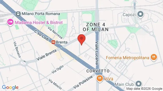 Apartments for rent i Milano Zona 5 - Vigentino, Chiaravalle, Gratosoglio - kort over placeringen