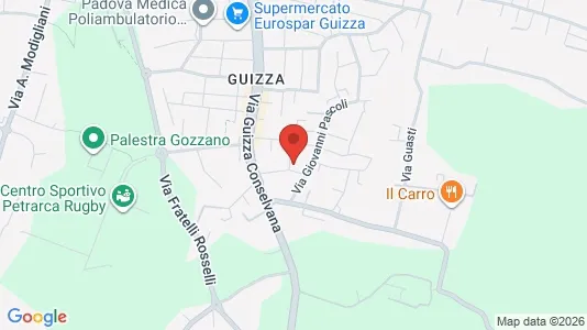 Apartments for rent i Padua - kort over placeringen