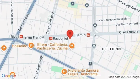 Apartments for rent i Turin - kort over placeringen