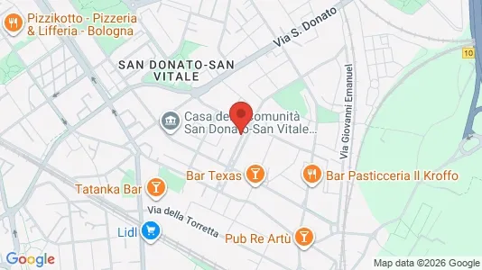 Apartments for rent i Bologna - kort over placeringen