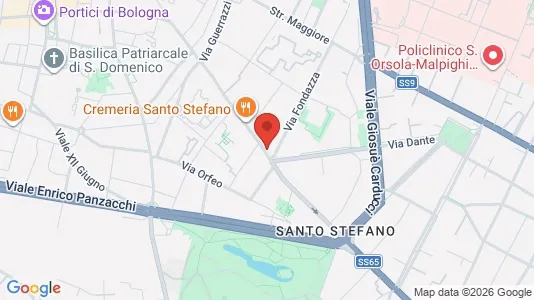 Apartments for rent i Bologna - kort over placeringen
