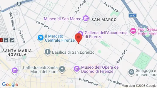 Apartments for rent i Florence - kort over placeringen