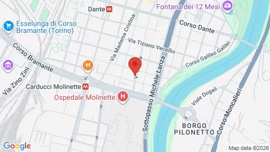 Rooms for rent i Turin - kort over placeringen