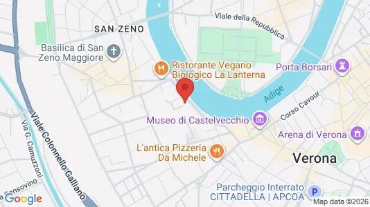 Apartments for rent i Verona - kort over placeringen