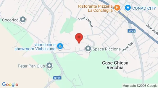 Apartments for rent i Riccione - kort over placeringen