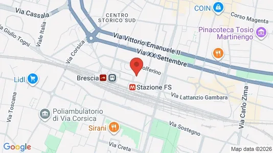 Rooms for rent i Brescia - kort over placeringen