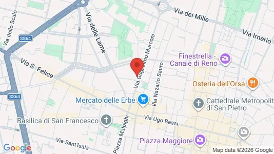 Rooms for rent i Bologna - kort over placeringen