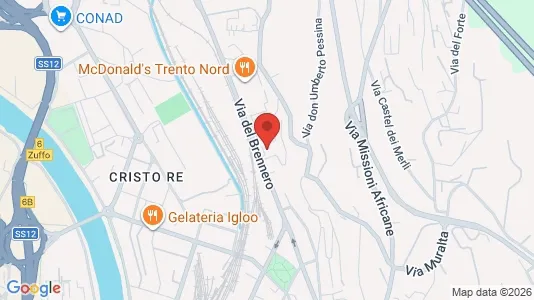 Rooms for rent i Trento - kort over placeringen