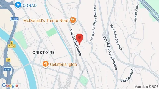 Rooms for rent i Trento - kort over placeringen