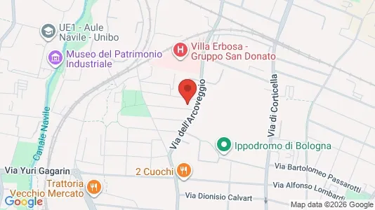 Apartments for rent i Bologna - kort over placeringen