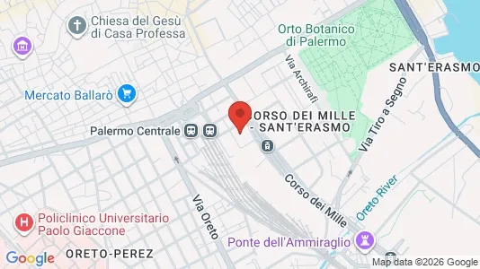 Apartments for rent i Palermo - kort over placeringen