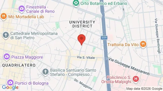 Apartments for rent i Bologna - kort over placeringen