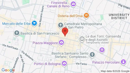 Apartments for rent i Bologna - kort over placeringen