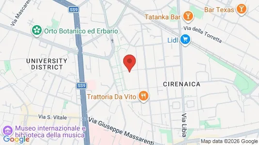 Apartments for rent i Bologna - kort over placeringen