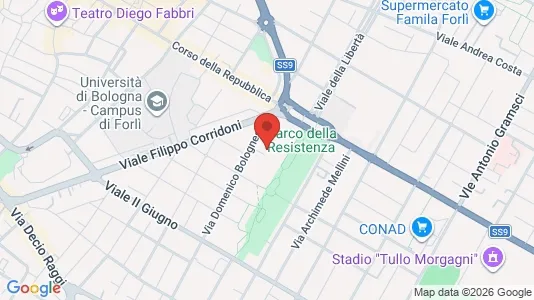 Rooms for rent i Forlì - kort over placeringen