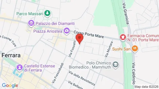 Rooms for rent i Ferrara - kort over placeringen
