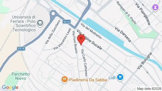 Rooms for rent i Ferrara - kort over placeringen