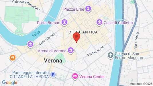 Apartments for rent i Verona - kort over placeringen