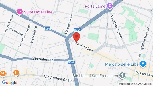 Apartments for rent i Bologna - kort over placeringen
