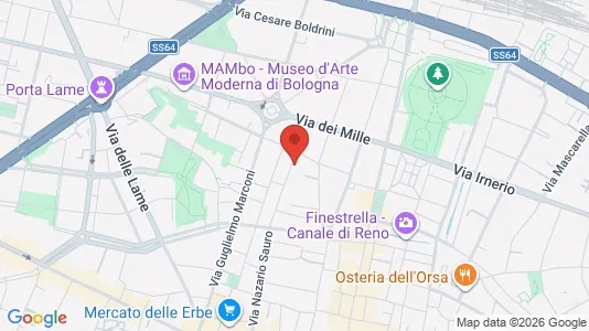 Apartments for rent i Bologna - kort over placeringen