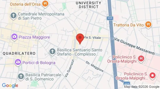 Apartments for rent i Bologna - kort over placeringen