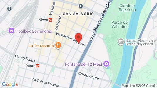 Apartments for rent i Turin - kort over placeringen