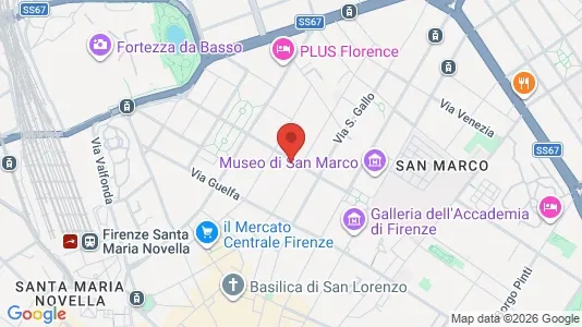 Apartments for rent i Florence - kort over placeringen
