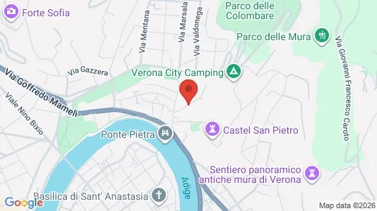 Apartments for rent i Verona - kort over placeringen