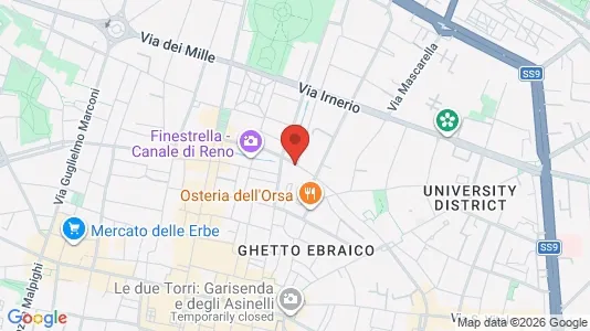 Apartments for rent i Bologna - kort over placeringen