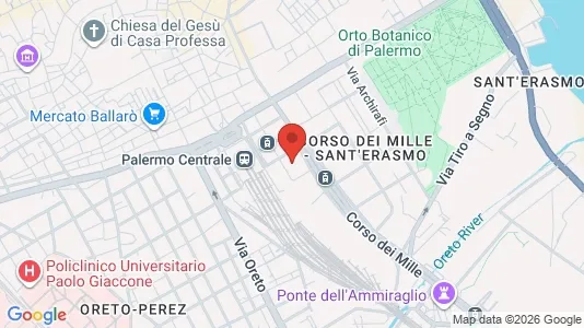 Apartments for rent i Palermo - kort over placeringen