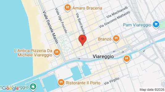 Apartments for rent i Viareggio - kort over placeringen