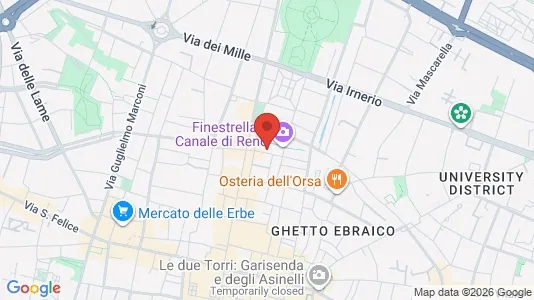 Apartments for rent i Bologna - kort over placeringen